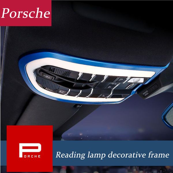 car styling sticker front inner reading light cover trim decoration strips interior roof lamp frames for porsche macan cayenne panamera acce
car styling sticker front inner reading light cover trim decoration strips interior roof lamp frames for porsche macan cayenne panamera acce