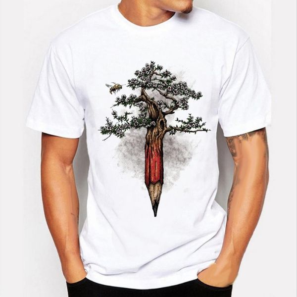 pencil tree 3d print summer plus size men's t-shirt short sleeve round neck top, White;black
pencil tree 3d print summer plus size men's t-shirt short sleeve round neck top, White;black