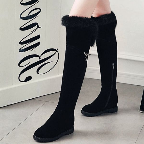 plus size 34 to 42 43 44 45 invisible height increased black fur wedge heels over the knee boots 4.5cm
plus size 34 to 42 43 44 45 invisible height increased black fur wedge heels over the knee boots 4.5cm