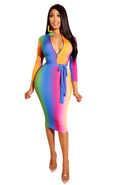 женская градиент цвета bodycon платья sexy тонкий тощий женские повседневные платья stand zipper воротник дамы печатных платья с поясами, Black;gray
женская градиент цвета bodycon платья sexy тонкий тощий женские повседневные платья stand zipper воротник дамы печатных платья с поясами, Black;gray