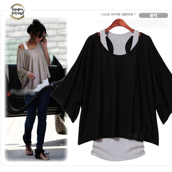 euro fashion loose casual short sleeve t shirts womens batwing sleeve tank short t shirt 0340, White
euro fashion loose casual short sleeve t shirts womens batwing sleeve tank short t shirt 0340, White