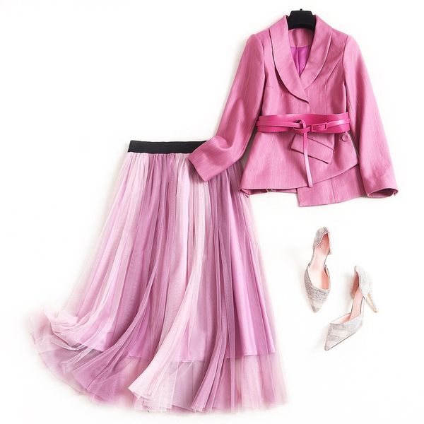 work dresses designer summer 2021 women 2 piece set irregular blazer + color hit mesh skirt fashion lady holiday twinset suit, White;black
work dresses designer summer 2021 women 2 piece set irregular blazer + color hit mesh skirt fashion lady holiday twinset suit, White;black