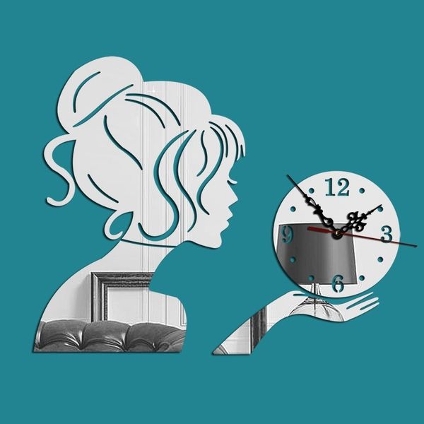 acrylic beauty girl mirror wall clock living room bedroom simple fashion creative wall clock
acrylic beauty girl mirror wall clock living room bedroom simple fashion creative wall clock