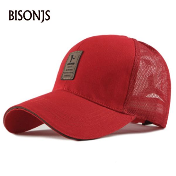 bisonjs 2020 new hollow design breathable mesh cap men fashion letter embroidery baseball cap women adjustable wholesale sun hat, Blue;gray 
bisonjs 2020 new hollow design breathable mesh cap men fashion letter embroidery baseball cap women adjustable wholesale sun hat, Blue;gray