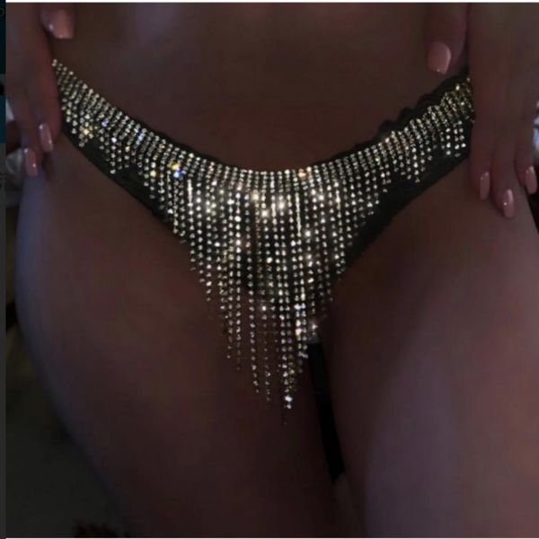 rhinestone tassel underwear thong panties for women crystal body chain jewelry hide-it jewelry valentine's gift, Silver
rhinestone tassel underwear thong panties for women crystal body chain jewelry hide-it jewelry valentine's gift, Silver