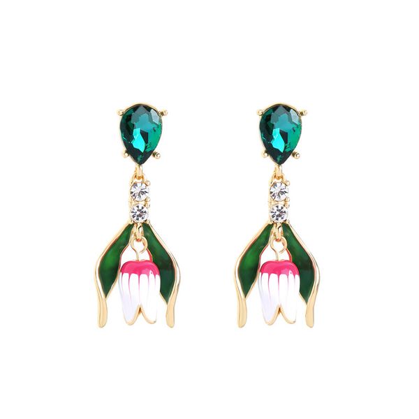 zwpon 2019 crystal heart enamel tulip drop earrings for women fashion designer earrings jewelry wholesale, Silver
zwpon 2019 crystal heart enamel tulip drop earrings for women fashion designer earrings jewelry wholesale, Silver
