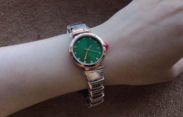 est quartz womens wristwatches 29mm stainless steel gold bracklet mother of pearl dial date women watch ladies watches green dial, Slivery;brown
est quartz womens wristwatches 29mm stainless steel gold bracklet mother of pearl dial date women watch ladies watches green dial, Slivery;brown
