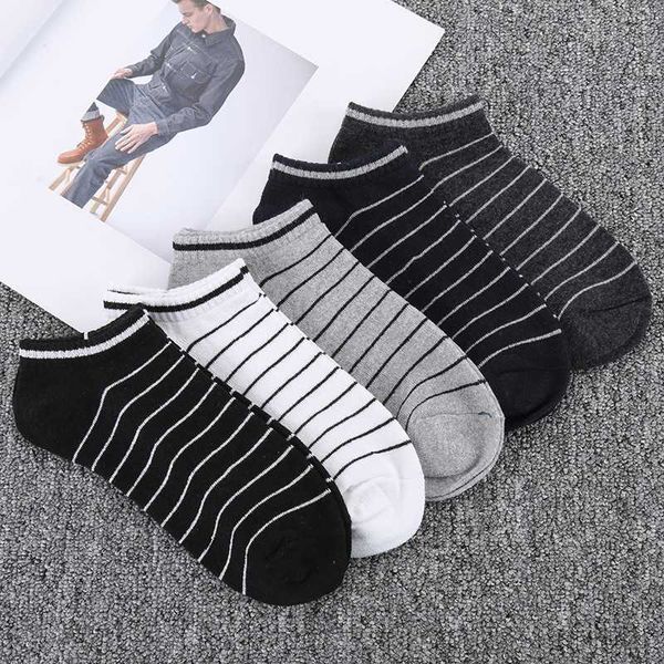 

socks & hosiery women summer fashion striped cotton boat sock slippers short ankle men low cut invisible sox selling 1pair, Black;white