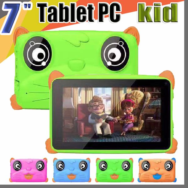 

2019 new kids brand tablet pc 7" 7 inch quad core children tablet android 4.4 allwinner a33 google player 512mb ram 8gb rom ebook mid