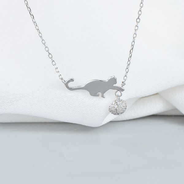 creative women cat ball sterling 925 silver necklaces pendant lady jewelry women choker chain 925 silver gift jewelry lover gift
creative women cat ball sterling 925 silver necklaces pendant lady jewelry women choker chain 925 silver gift jewelry lover gift