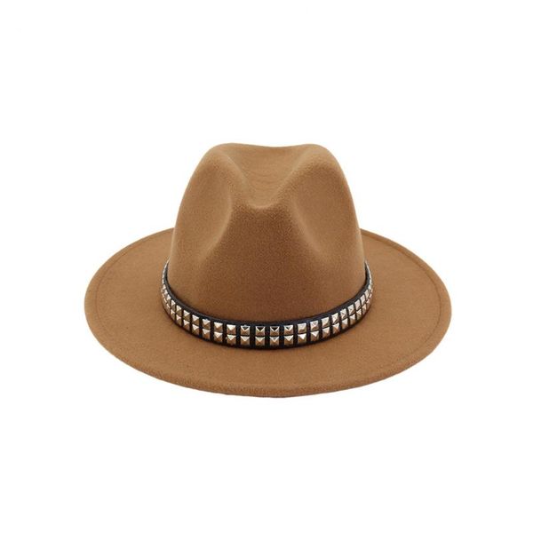 women men wool fedora hat wide brim jazz hat with punk ribbon gentleman elegant lady fascinator size 56-58cm, Blue;gray
women men wool fedora hat wide brim jazz hat with punk ribbon gentleman elegant lady fascinator size 56-58cm, Blue;gray