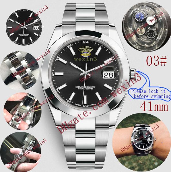 20 luxury watch datejust 41mm automatic 2813 silver jubilee bracelet super luminous function smooth outer ring.waterproof mens watches, Slivery;brown
20 luxury watch datejust 41mm automatic 2813 silver jubilee bracelet super luminous function smooth outer ring.waterproof mens watches, Slivery;brown