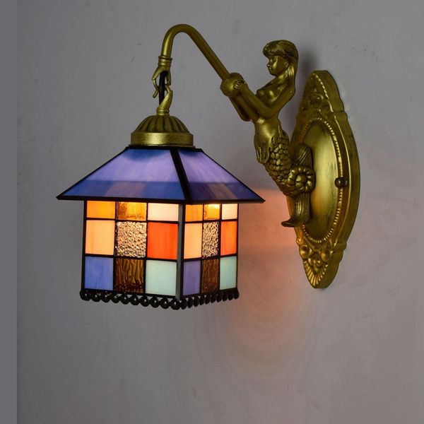 творческого малого дом декоративных настенных лампы vintage tiffany glass house свет для ресторана четырехкомнатного бара aisle бра стеновог
творческого малого дом декоративных настенных лампы vintage tiffany glass house свет для ресторана четырехкомнатного бара aisle бра стеновог