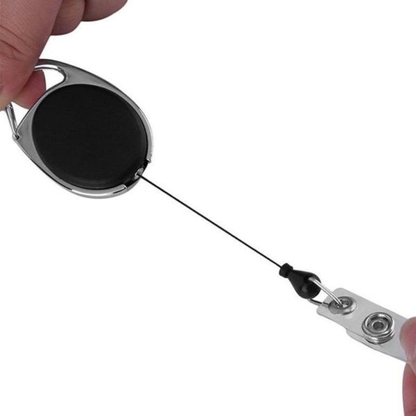 retractable recoil key chain id card holder key lanyard id badge holder ring with cla reel with belt card, Silver
retractable recoil key chain id card holder key lanyard id badge holder ring with cla reel with belt card, Silver