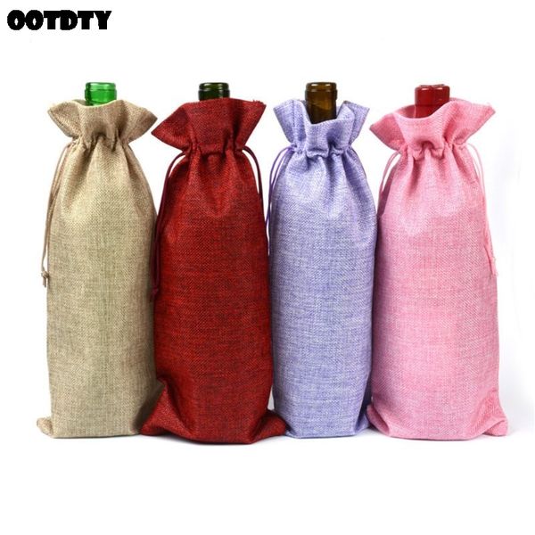 10pcs rustic linen drawstring champagne red wine bottle bag gift packaging wrapping pouch wedding party decor
10pcs rustic linen drawstring champagne red wine bottle bag gift packaging wrapping pouch wedding party decor