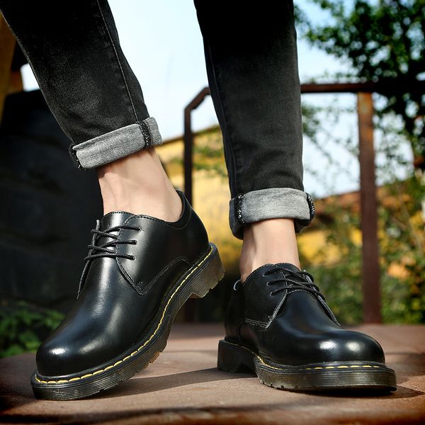 recreational men's shoes low up recreational leather shoes men's retro-vintage boots men men boots, Black
recreational men's shoes low up recreational leather shoes men's retro-vintage boots men men boots, Black