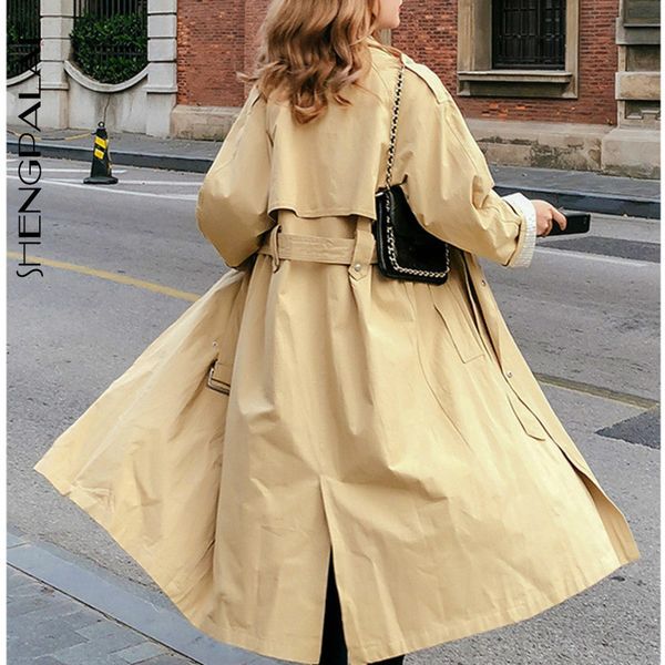 shengpalae 2019 spring new full sleeve casual turn-down collar stitching waist personality tie loose big size women coat oa595, Tan;black
shengpalae 2019 spring new full sleeve casual turn-down collar stitching waist personality tie loose big size women coat oa595, Tan;black