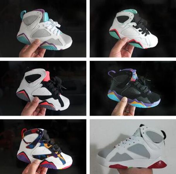 2018 brand boys girls 7 kids basketball shoes childrens 7s gym red pink and white purple french blue toddlers birthday gift with shoes, Black
2018 brand boys girls 7 kids basketball shoes childrens 7s gym red pink and white purple french blue toddlers birthday gift with shoes, Black