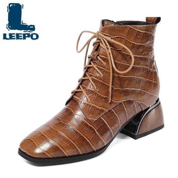 woman ankle boots cow leather autumn winter checkered square toe brown color high heels ladies luxury boots party shoes, Black
woman ankle boots cow leather autumn winter checkered square toe brown color high heels ladies luxury boots party shoes, Black