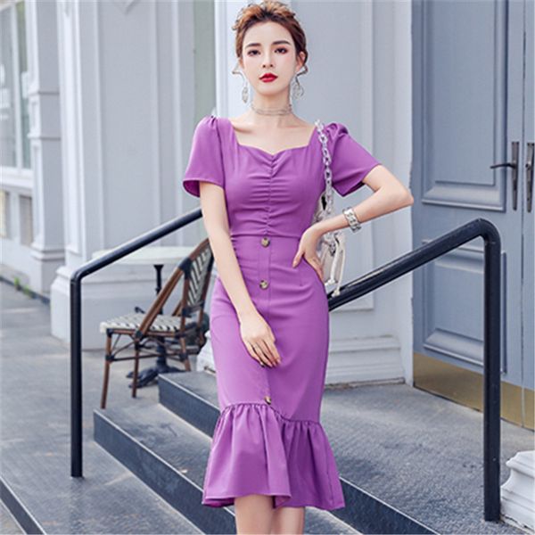 summer chic women dress casual korea mermaid dress female retro skinny draped ruffles party vestidos, White;black
summer chic women dress casual korea mermaid dress female retro skinny draped ruffles party vestidos, White;black