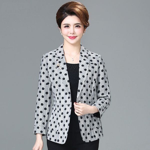 new 2019 spring autumn polka dots blazers women single button slim short jacket plus size l - xxxxl, White;black
new 2019 spring autumn polka dots blazers women single button slim short jacket plus size l - xxxxl, White;black