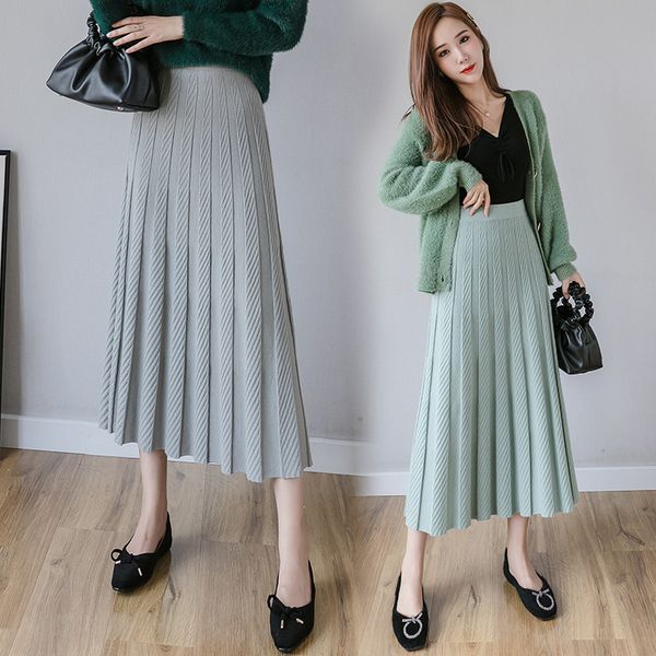 2019 autumn winter new korean version pleated large swing skirt knit skirt waist slim winter large swing knit, Black
2019 autumn winter new korean version pleated large swing skirt knit skirt waist slim winter large swing knit, Black
