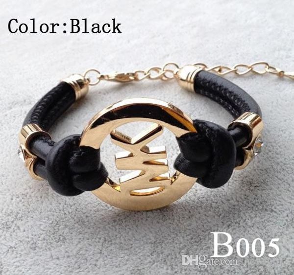 Ladies Charm Bracelet Handmade Retro PU Leather Bracelet Men Women Fashion Jewelry Gold Chain Leather Multilayer Bracelet B005
Ladies Charm Bracelet Handmade Retro PU Leather Bracelet Men Women Fashion Jewelry Gold Chain Leather Multilayer Bracelet B005