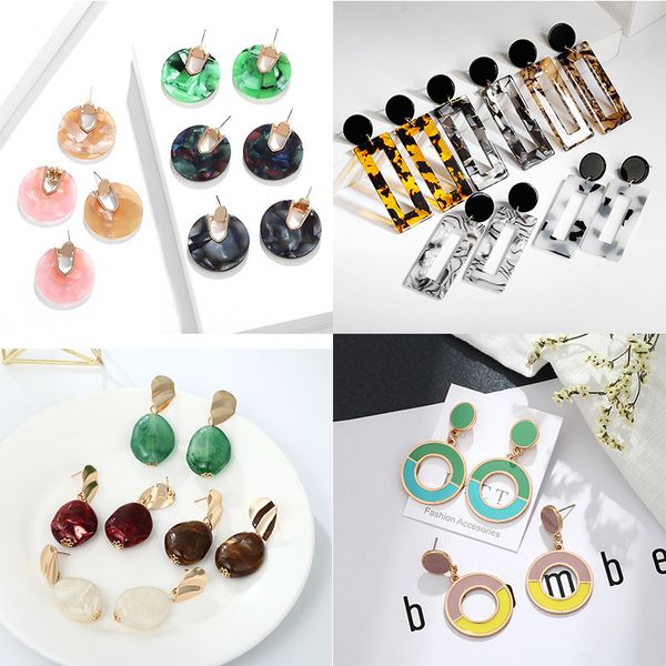 Bohemian Women's Earrings Summer Acetate Metal Bright Geometric Acrylic Retro Pendant Earrings Fashion Jewelry Gift 2019 New
Bohemian Women's Earrings Summer Acetate Metal Bright Geometric Acrylic Retro Pendant Earrings Fashion Jewelry Gift 2019 New