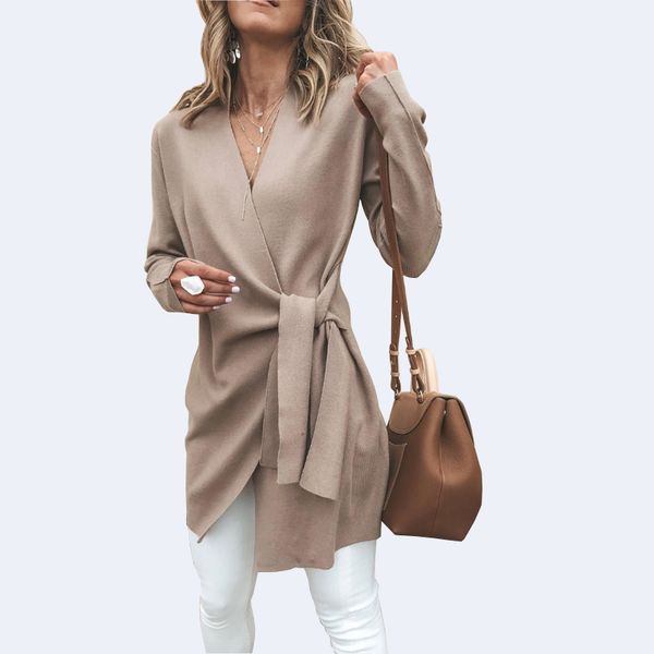 2019 autumn winter woolen blend coats women outwear v neck lace-up solid casual overcoats female slim jacket coats, Black
2019 autumn winter woolen blend coats women outwear v neck lace-up solid casual overcoats female slim jacket coats, Black