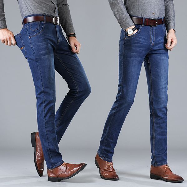 2019 brand men jeans thick winter autumn style jeans slim stretch denim pants solid slim fit male street skinny pant, Blue
2019 brand men jeans thick winter autumn style jeans slim stretch denim pants solid slim fit male street skinny pant, Blue