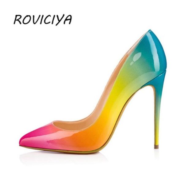 2019 wedding women fashion rainbow patent leather poined toes high heeled heels shoes stiletto heel shoes pump 120mm 10cm, Black
2019 wedding women fashion rainbow patent leather poined toes high heeled heels shoes stiletto heel shoes pump 120mm 10cm, Black