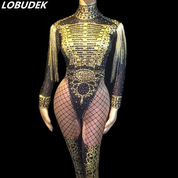 gold black crystal tassel skinny jumpsuit elastic leotard occident bar female dj singer jazz costume performance stage wear
gold black crystal tassel skinny jumpsuit elastic leotard occident bar female dj singer jazz costume performance stage wear