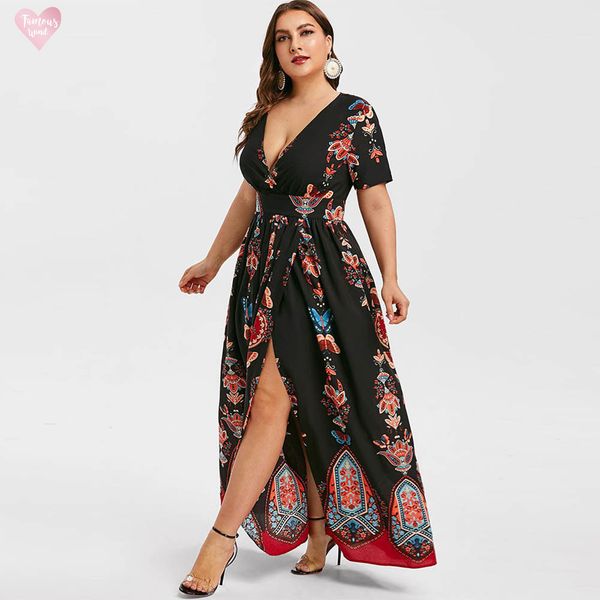 maxi dress summer plus size printed short sleeve bohemian beach party maxi dress elegant wasit v neck rosegal bodycon robe, Black;gray
maxi dress summer plus size printed short sleeve bohemian beach party maxi dress elegant wasit v neck rosegal bodycon robe, Black;gray