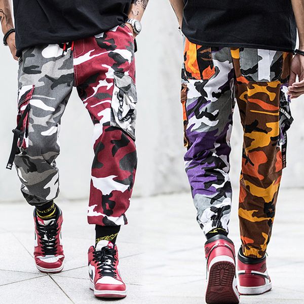 fashion streetwear camouflage jogger pants men loose fit ankle banded punk style hip hop pants multi pocket cargo, Black
fashion streetwear camouflage jogger pants men loose fit ankle banded punk style hip hop pants multi pocket cargo, Black