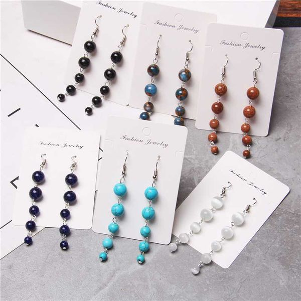 natural stone long earrings for women gems stone drop earrings round beads dangler pendent ball earring female jewelry gifts, Silver
natural stone long earrings for women gems stone drop earrings round beads dangler pendent ball earring female jewelry gifts, Silver