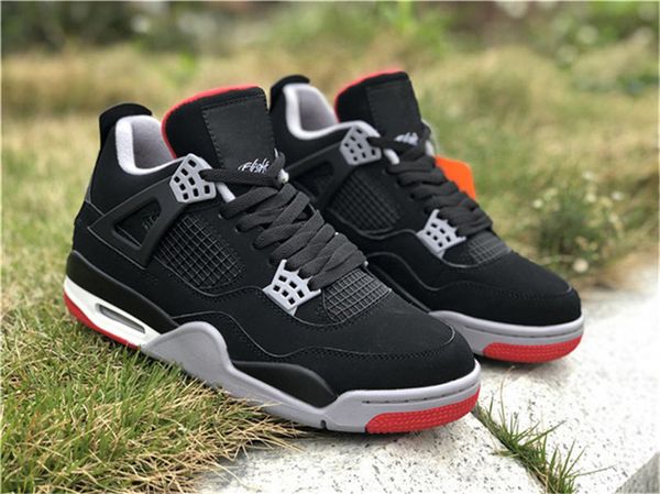 

2019 new authentic og 4 bred black cement red white 4s iv men women basketball shoes sports sneakers with original box 308497-060