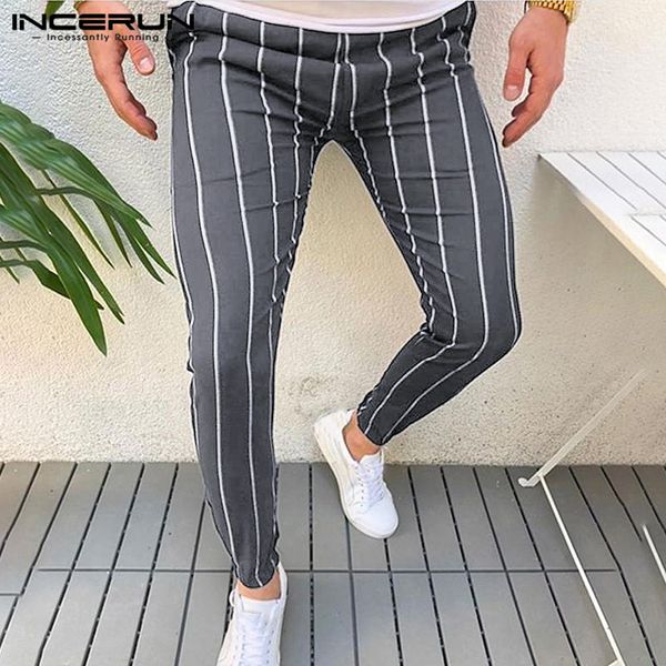 men's pants incerun striped men joggers elastic waist 2021 workout fitness fashion casual trousers streetwear sweatpants s-3xl, Black
men's pants incerun striped men joggers elastic waist 2021 workout fitness fashion casual trousers streetwear sweatpants s-3xl, Black