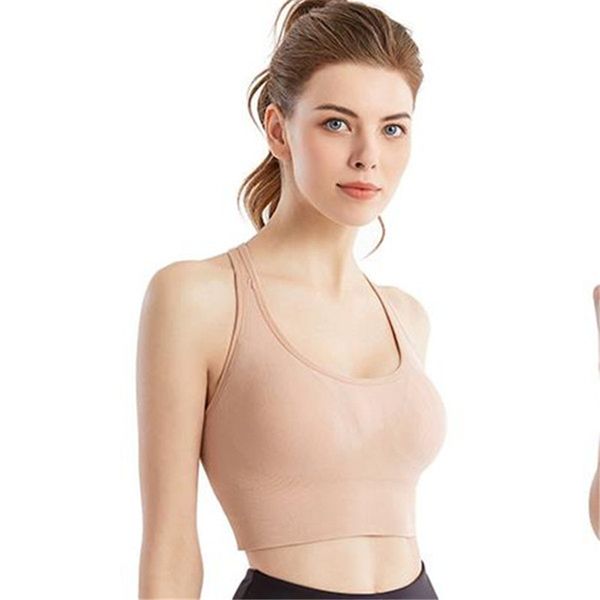 2020 professional absorb sweat shockproof cross sports bra yoga gym fitness women seamless padded vest tanks bras l size, White;black
2020 professional absorb sweat shockproof cross sports bra yoga gym fitness women seamless padded vest tanks bras l size, White;black