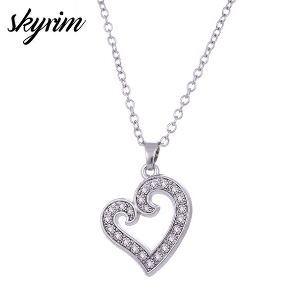 skyrim 2018 crystal rhinestone engraved heart pendant necklace women custom fashion jewelry long necklaces gift, Silver
skyrim 2018 crystal rhinestone engraved heart pendant necklace women custom fashion jewelry long necklaces gift, Silver
