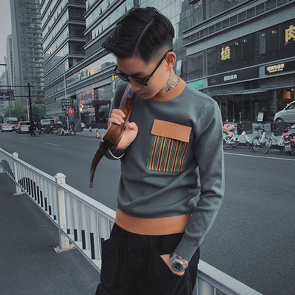 2019 winter new men's round neck sweater japanese casual hit color bottoming sweater youth slim pullover men, White;black
2019 winter new men's round neck sweater japanese casual hit color bottoming sweater youth slim pullover men, White;black