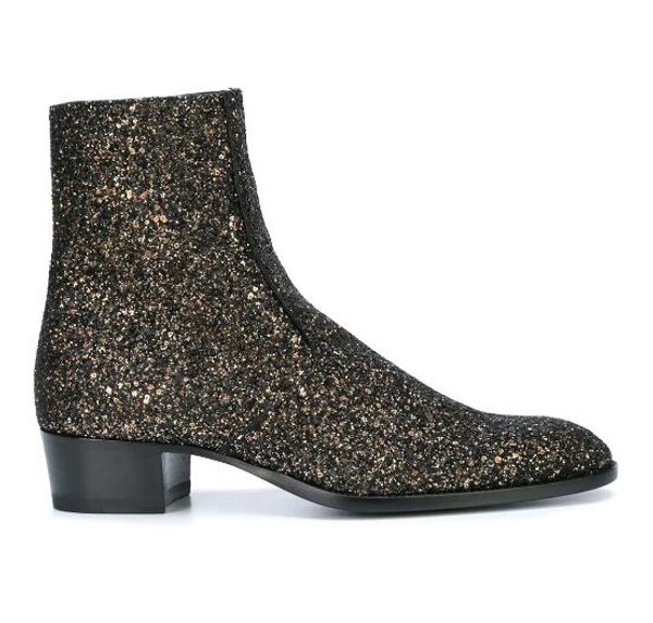 man black sequin wyatt 40 glitter boots glitter side zip pull tab slp paris fashion kanye west western boots shoes
man black sequin wyatt 40 glitter boots glitter side zip pull tab slp paris fashion kanye west western boots shoes