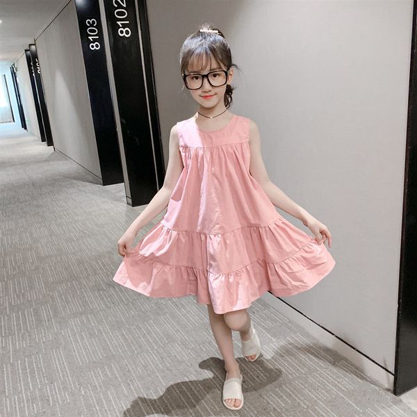 summer new kids girls fashion cotton vest dresses teenage girls solid color ruffles beach pleated dress children clothing x57 t200417, Red;yellow
summer new kids girls fashion cotton vest dresses teenage girls solid color ruffles beach pleated dress children clothing x57 t200417, Red;yellow