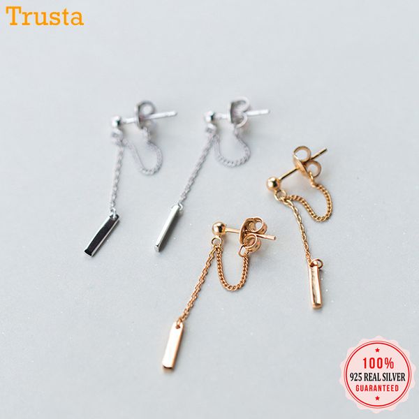 trusta 100% 925 sterling silver stud earrings linked stick chain fashion jewelry for daughter birthday gift fine jewelry ds1434, Golden;silver
trusta 100% 925 sterling silver stud earrings linked stick chain fashion jewelry for daughter birthday gift fine jewelry ds1434, Golden;silver