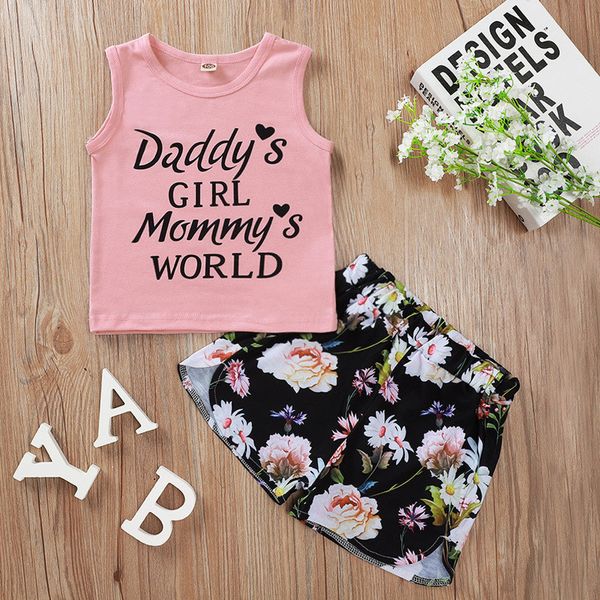 baby girl vest clothing set daddy's girl mommy's world letter printed vest & shorts baby girl summer costume set, White
baby girl vest clothing set daddy's girl mommy's world letter printed vest & shorts baby girl summer costume set, White