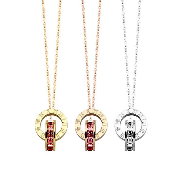 2019 titanium steel fashion rome number double loop drill necklaces for women charm love necklace rose hip hop jewelry wholesale, Silver
2019 titanium steel fashion rome number double loop drill necklaces for women charm love necklace rose hip hop jewelry wholesale, Silver