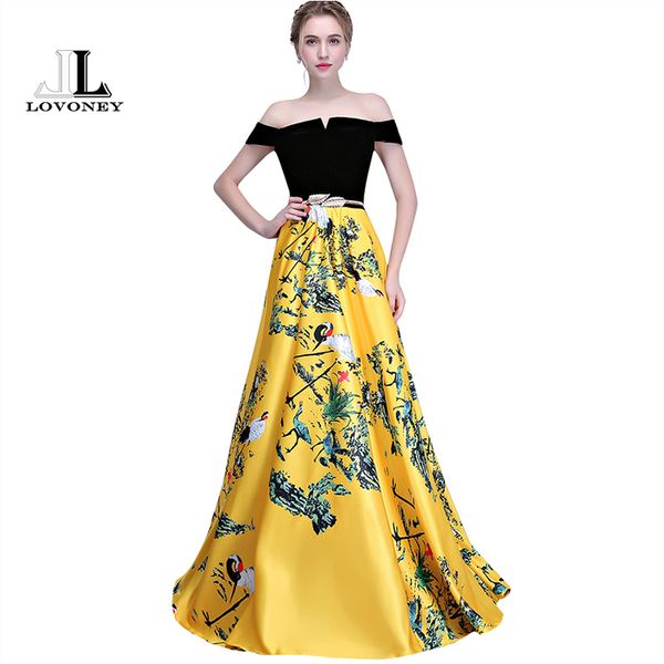 lovoney flower pattern evening dress long vintage prom party dresses evening gown women formal occasion dress floor length ys402, White;black
lovoney flower pattern evening dress long vintage prom party dresses evening gown women formal occasion dress floor length ys402, White;black