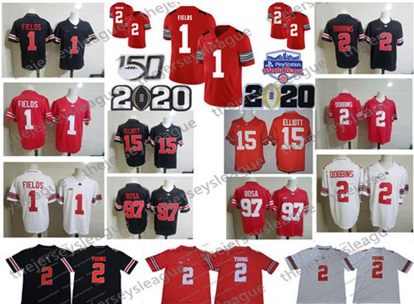 2020 ohio state buckeyes 150th playoff #1 justin fields #2 jk dobbins young #15 elliott bosa teague fiesta bowl football jersey, Black;red
2020 ohio state buckeyes 150th playoff #1 justin fields #2 jk dobbins young #15 elliott bosa teague fiesta bowl football jersey, Black;red