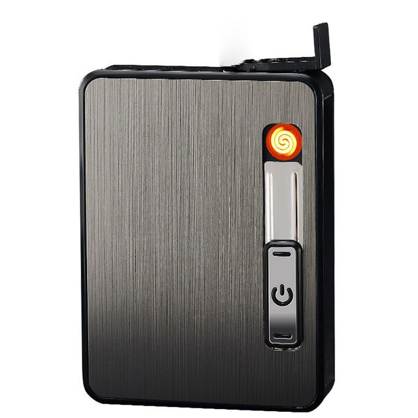 

Творческий портсигар с USB-зарядкой зажигалка ветрозащитный автоматическая всплывающая сигарета Электронная зажигалка портативные аксессуары для курения