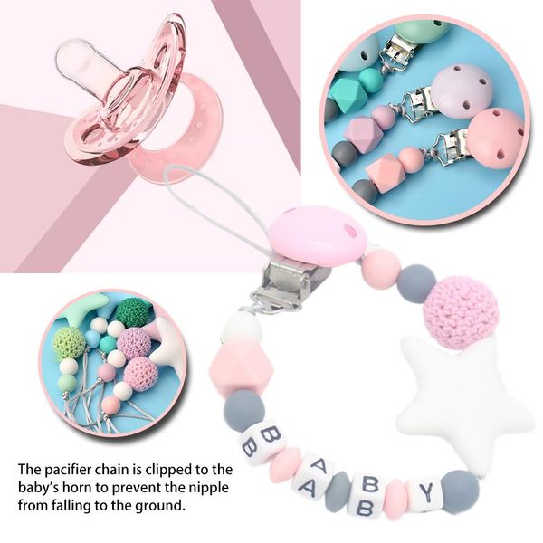 colorful silicone pacifier clips funny chain for infant feeding toddle chew toy clips pacifier chain baby toy non personalized
colorful silicone pacifier clips funny chain for infant feeding toddle chew toy clips pacifier chain baby toy non personalized