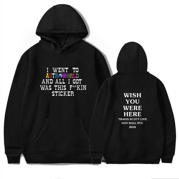 travis scott astroworld wensen u waren hier hoodies fashion brief print capuchon streetwear man en vrouw sweatshirt, Black
travis scott astroworld wensen u waren hier hoodies fashion brief print capuchon streetwear man en vrouw sweatshirt, Black